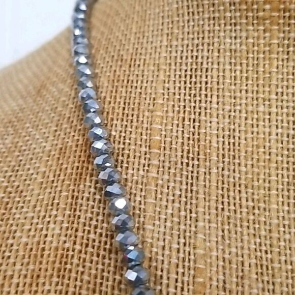 Silver Multi Bead Necklace - Picture 4 of 5